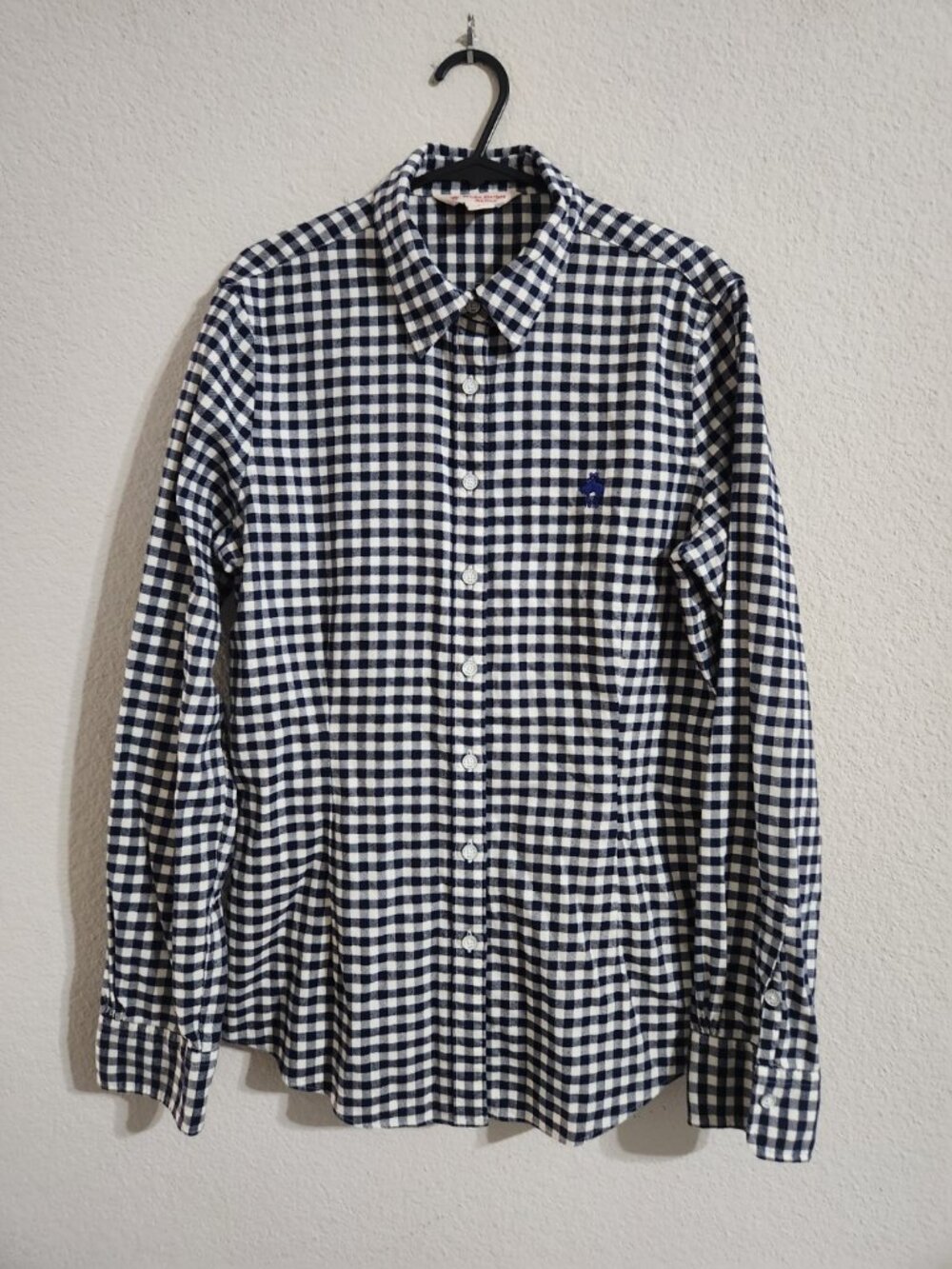 Brooks Brothers Red Fleece Women’s Flannel Button up Navy/White Checkered size 6